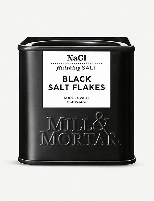 MILL & MORTAR: Black salt flakes 80g