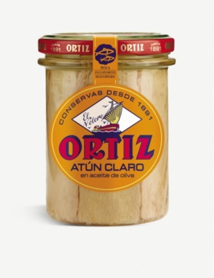 ORTIZ: Yellowfin tuna fillets tinned fish in olive oil 220g