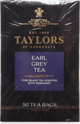 TAYLORS OF HARROGATE Earl Grey tea bags 125g