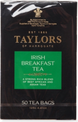 TAYLORS OF HARROGATE Irish Breakfast tea bags 125g