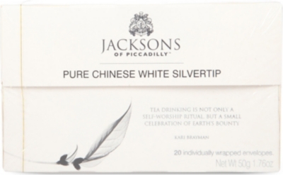 JACKSONS OF PICCADILLY Pure Chinese White Silvertip teabags