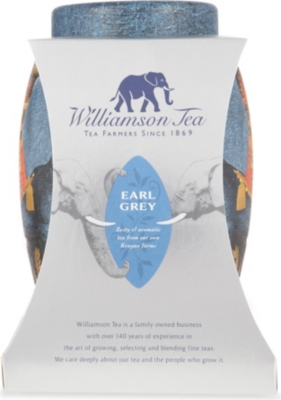 WILLIAMSON TEA Earl Grey elephant tea bag caddy 50g