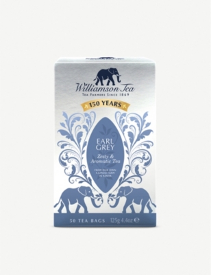 WILLIAMSON TEA Earl Grey tea bags 125g