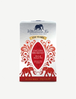 WILLIAMSON TEA English Breakfast tea bags 125g