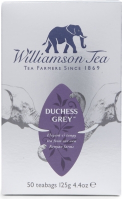 WILLIAMSON TEA Duchess Grey tea bags 125g