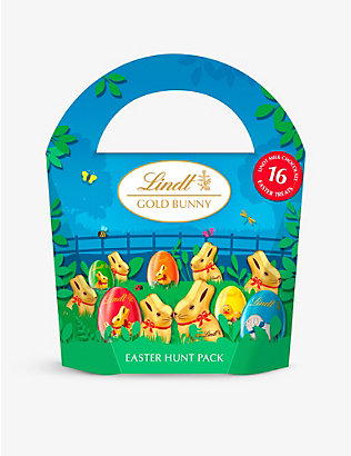 LINDT: Milk chocolate bunny and Easter egg hunt pack 160g