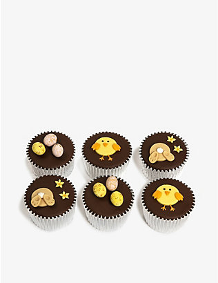 FIONA CAIRNS: Easter chocolate sponge fairy cakes pack of six