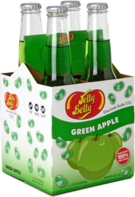 JELLY BELLY Pack of four Green Apple soft drinks 355ml