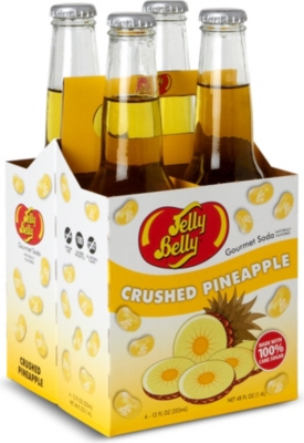 JELLY BELLY Pack of four Crushed Pineapple soft drinks 355ml