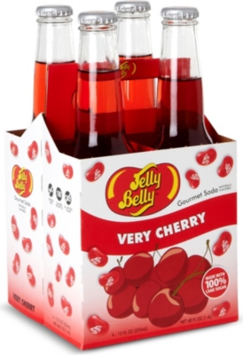 JELLY BELLY Pack of four Very Cherry soft drinks 355ml