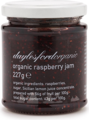DAYLESFORD Organic raspberry jam 227g