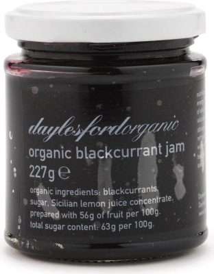 DAYLESFORD Organic blackcurrant jam 227g