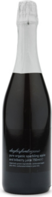 DAYLESFORD Organic sparkling apple & bilberry juice 750ml