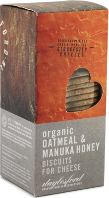 DAYLESFORD Organic oatmeal & honey biscuits 120g
