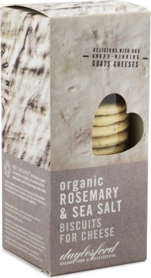 DAYLESFORD Organic rosemary & sea salt biscuits 120g