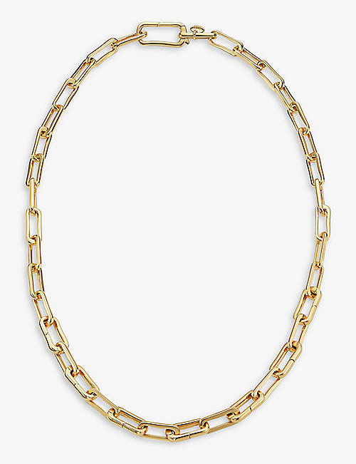 MONICA VINADER: Alta Capture Charm 18ct gold-vermeil link necklace