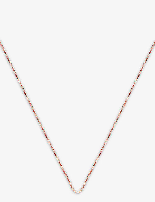 MONICA VINADER: Rolo adjustable rose gold-plated vermeil silver chain