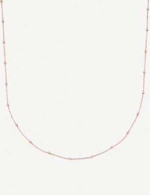 MONICA VINADER: 18ct rose-gold vermeil chain necklace
