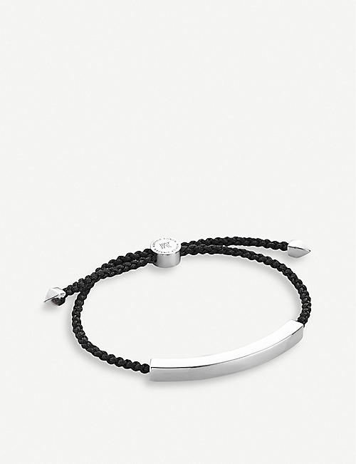 MONICA VINADER: Linear sterling silver friendship bracelet