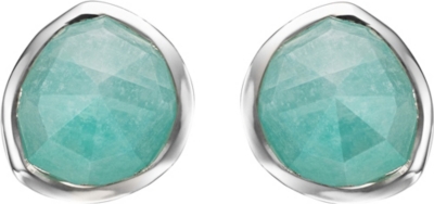 siren vinader monica earrings sterling silver selfridges amazonite stud