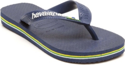 HAVAIANAS Brasil logo flip flops 6-12 years (Navy