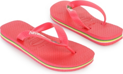 HAVAIANAS Brasil logo flip flops 6-12 years (Red