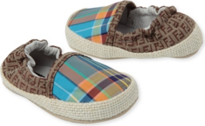 FENDI Check detail espadrilles 6 months
