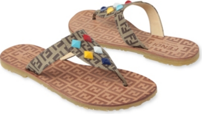 FENDI Decorative thong sandals 8-9 years
