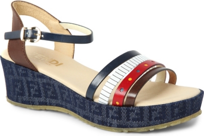 FENDI Denim wedge sandals 7-9 years