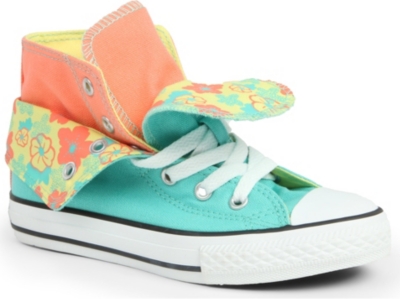 CONVERSE Contrast fold-over high-top trainers 6-11 years