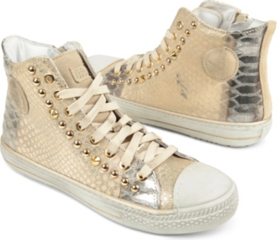 HIP SHOES Snake-effect high-top trainers 7-11 years