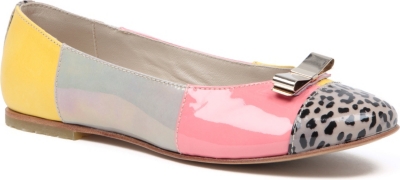 SIMONETTA Panelled patent pumps 7-11 years