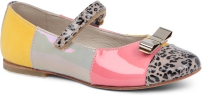 SIMONETTA Panelled patent pumps 6-7 years