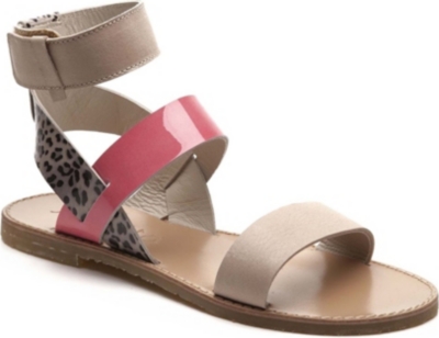 SIMONETTA Leopard print sandals 7-11 years