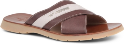 GF FERRE Leather slip-on sandals 7-12 years