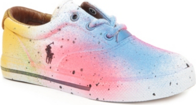 RALPH LAUREN Spray-painted canvas trainers 6-9 years