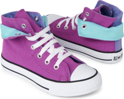 CONVERSE Contrast fold-over high tops (Purple