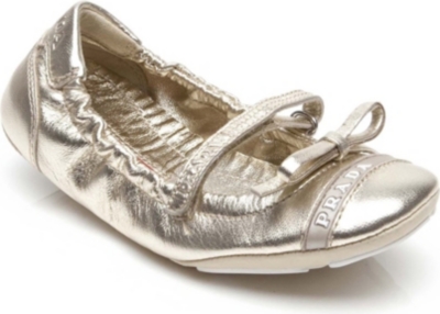 PRADA Leather ballet pumps 4-9 years