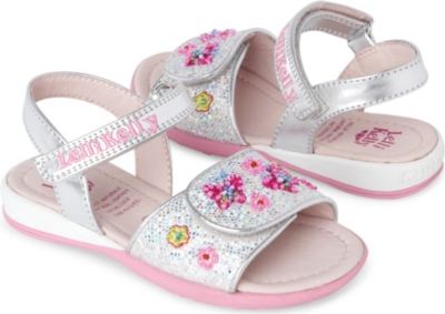 LELLI KELLY Floral embellished sandals 3-8 years (Silver