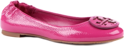 TORY BURCH Reva textured patent leather pumps