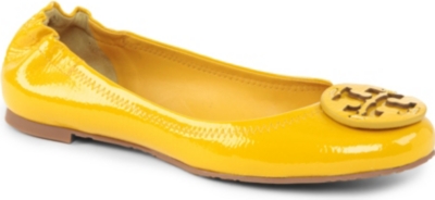 TORY BURCH Reva textured patent leather pumps