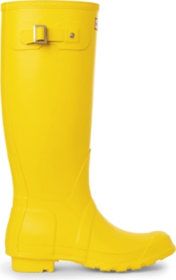 HUNTER Selfridges yellow wellies