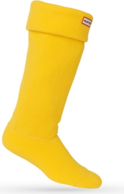 HUNTER Fleece welly socks (Yellow