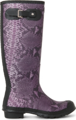 HUNTER Carnaby snake wellies