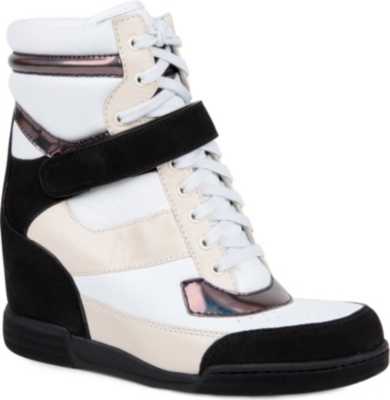 MARC BY MARC JACOBS Kisha leather wedge trainers