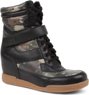 MARC BY MARC JACOBS Kisha camouflage wedge trainers