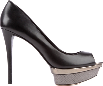 BRIAN ATWOOD Franciska leather peep-toe courts