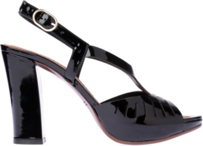 CHIE MIHARA Citron patent leather sandals