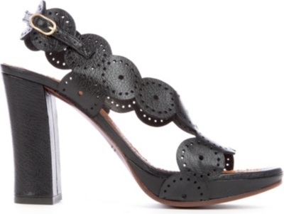 CHIE MIHARA Cristi scalloped leather sandals