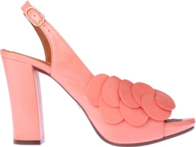 CHIE MIHARA Camelia leather slingback sandals
